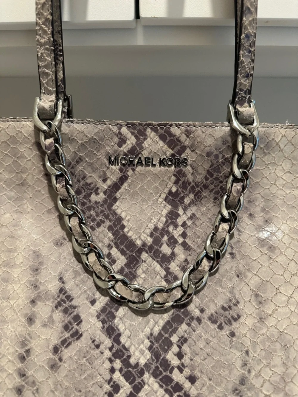 Michael Kors Snake-Print Tote - Picture 2 of 14